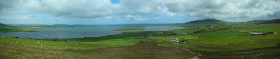 The view from the top of Cuween Hill